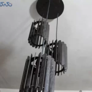 لوستر اویز چوبی ۳تایی