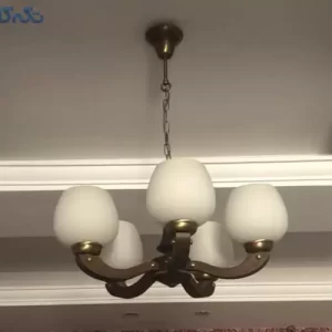 لوستر شاخه چوبی ۸ شاخه