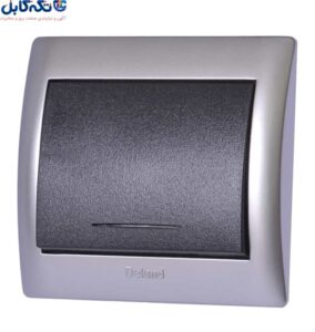 کلید و پریز آریا با مکانیزم مشکی و قاب رنگی