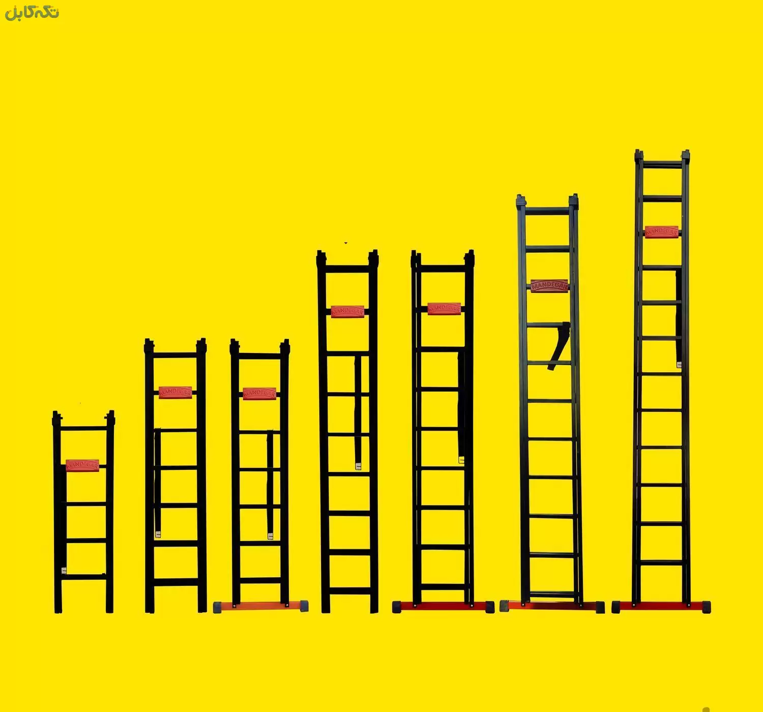 نردبان دوطرفه مخابراتی آهنی کشویی مدل پارس