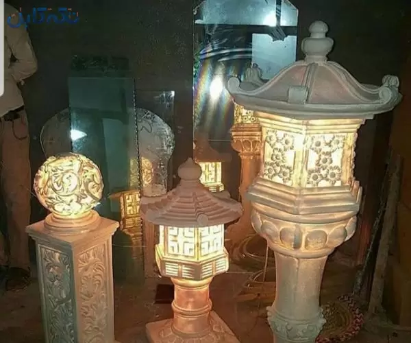آباژور پایه چراغ فرشتگان فایبرگلاس روشنایی محوطه