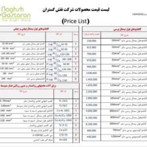 🔥لیست قیمت کابلشو فول بی متال (Bimetal) - به روزرسانی 1404 🔥