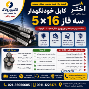 کابل خودنگهدار سه فاز ۱۶*۵ اختر