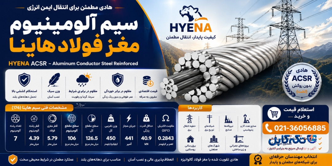 سیم آلومینیوم با مغز فولاد هاینا Hyena؛ چیستی و انواع آن