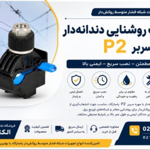 فروش انشعاب روشنایی دندانه‌دار با مهره سربر P2 پاسارگاد | قیمت و خرید