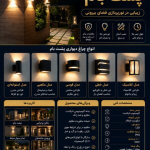 چراغ دیواری پشت بام